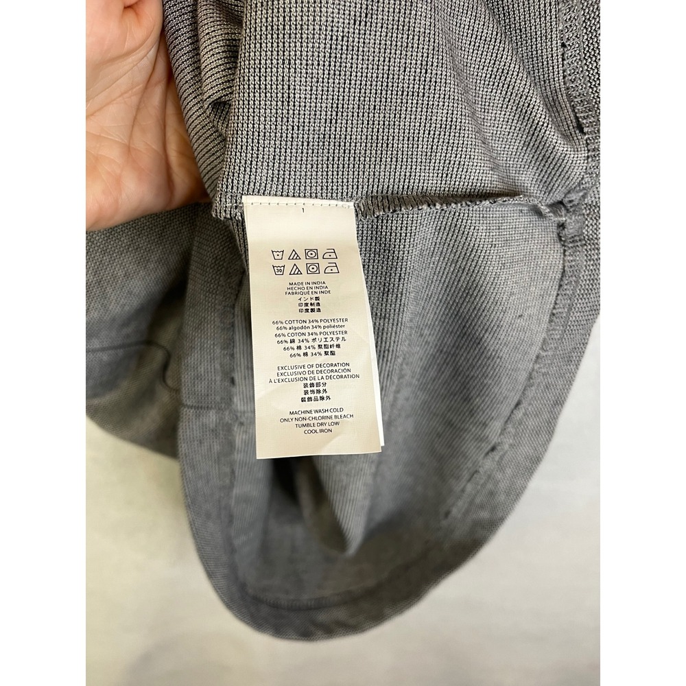 Michael Kors men's polo shirt waffle stretch cotton gray contrasting collar Sz M - Picture 3 of 4